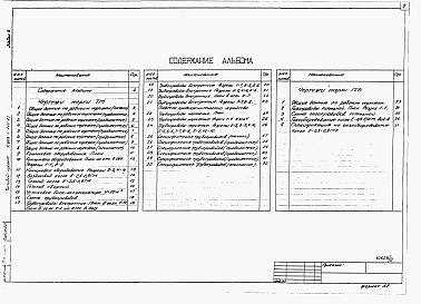 Состав альбома. Типовой проект У.903-1-299.93Альбом 2 Тепломеханические решения. Газоснабжение