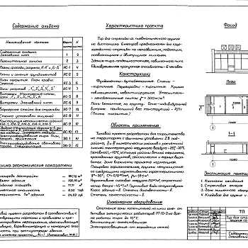 Состав фльбома. Типовой проект 294-6-9Альбом 1 Архитектурно-строительные чертежи и электрооборудование.