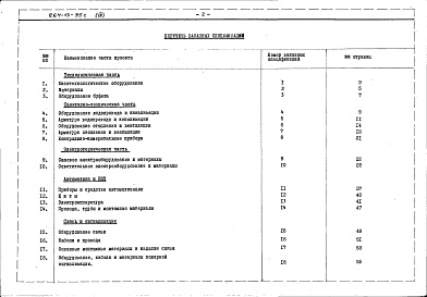 Состав альбома. Типовой проект 264-13-95сАльбом 9 Заказные спецификации