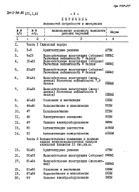 Состав альбома. Типовой проект 701-2-31с.86Альбом 7 Ведомости потребности в материалах