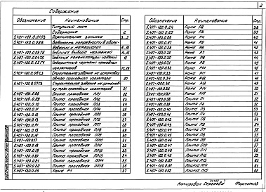Состав альбома. Серия 5.407-120 ПлитыВыпуск 0 Материалы для проектирования 