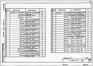 Состав альбома. Типовой проект 901-6-61Альбом 4 Элементы сборных железобетонных конструкций