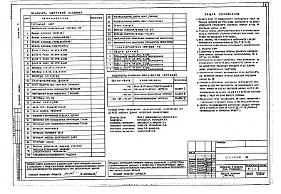 Состав альбома. Типовой проект 224-1-458.85Альбом 1 Архитектурно-строительные и технологические чертежи     