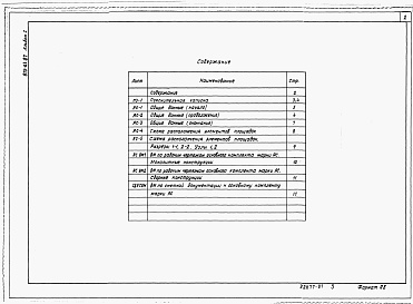 Состав альбома. Типовой проект 815-61.87Альбом 1 Пояснительная записка. Архитектурно-строительные решения. Ведомости потребности в материалах
