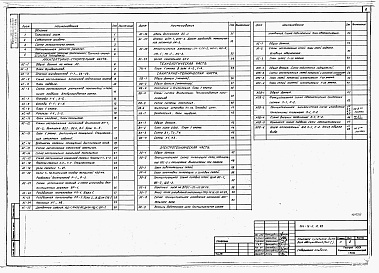 Состав альбома. Типовой проект 264-16-5.13.89Альбом 1 Архитетктурно-строительные, санитарно-технические, электротехнические и технологические чертежи