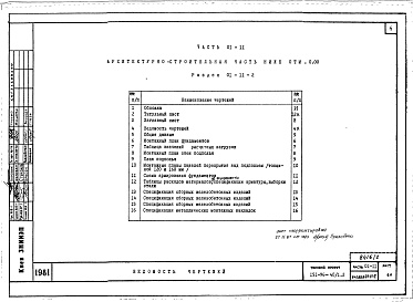 Состав альбома. Типовой проект 151-96-40/1.2Альбом 2 Часть 01-11 Архитектурно-строительные чертежи ниже отм.0.000.  Часть 02-11 Отопление и вентиляция ниже отм.0.000. Часть 03-11 Водоснабжение и канализация ниже отм.0.000