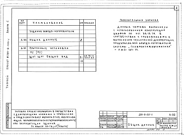 Состав альбома. Типовой проект 281-8-135-1Альбом 4 Задания заводу изготовителю