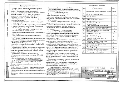 Состав альбома. Типовой проект 503-1-59.86Альбом 1 Архитектурно-строительные решения. Электрооборудование     