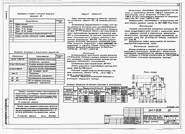 Состав альбома. Типовой проект 244-5-95.88Альбом 3 Отопление и вентиляция, внутренний водопровод и канализация.  Электрооборудование, связь и сигнализация