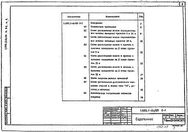 Состав альбома. Серия 1.020.1-2с/89 КонструкцииВыпуск 0-1 Часть 2  Указания по применению. Указания по применению изделий для зальных помещений
