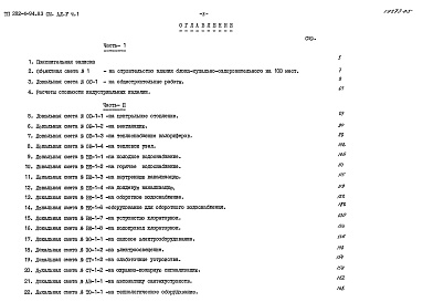 Состав альбома. Типовой проект 282-4-94.83Альбом 5 Сметы. Часть 1