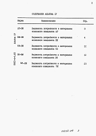 Состав альбома. Типовой проект 0901-4-6.85Альбом 4 Ведомости потребности в материалах.     
