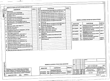 Состав альбома. Типовой проект 407-3-629.92Альбом 2 Электротехнические решения. Схема и компоновочные чертежи