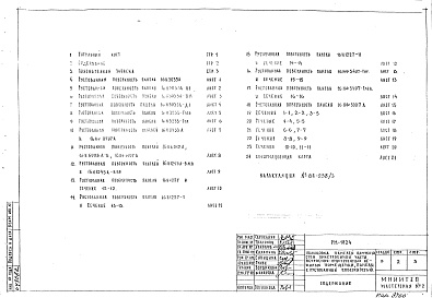 Состав альбома. Шифр РМ 1824Альбом 1 Рабочие чертежи 