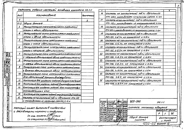 Состав альбома. Типовой проект 320-062Альбом 1 Часть 2 Электрооборудование 