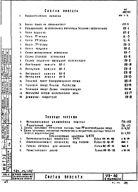 Состав альбома. Типовой проект VII-42Часть 2 Отопление и вентиляция