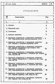 Состав альбома. Типовой проект 114-24-4/1.2Альбом 3 Ведомости потребности в материалах