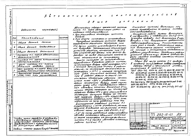 Состав альбома. Типовой проект 262-15-47Альбом 4 Часть 1 Автоматизация сантехустройств