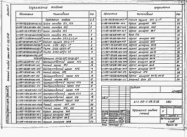 Состав альбома. Типовой проект 816-1-158.13.88Альбом 3 Строительные конструкции и изделия