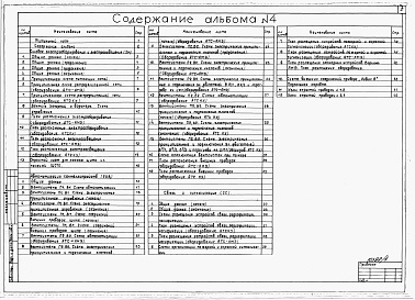 Состав альбома. Типовой проект 602-0135.91Альбом 4 Силовое электрооборудование. Электроосвещение. Автоматизация санитарно-технических систем. Связь и сигнализация