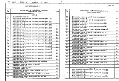 Состав альбома. Типовой проект 402-11-0156.89Альбом 6 Сметы Часть 1 Узлы кранов газопроводов высокого давления объектные сметы 1-14