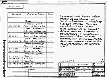 Состав альбома. Типовой проект 903-4-76.13.87Альбом 3 Применен из тп 903-4-72.13.87 Узлы и детали. Тепломеханическая часть