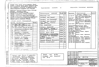 Состав альбома. Типовой проект 294-3-30Альбом 0 Материалы по привязке и чертежи нулевого цикла