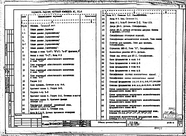 Состав альбома. Типовой проект 111-96-79.87Альбом 2 Архитектурно-строительные, электротехнические и сантехнические чертежи выше отм.0 АС.1-1; ОВ.1-1, 1-3; ВК.1-1; Г.1-1; ЭО.1-1; СС.1-1; ДО.1-1
