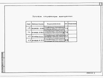 Состав альбома. Типовой проект 135-0368.88Альбом 7  СО Спецификация оборудования