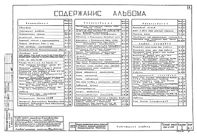 Состав альбома. Типовой проект 902-2-226Альбом 1 Пояснительная записка. Здания и сооружения