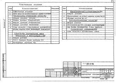 Состав альбома. Типовой проект 254-2-22Альбом 5 Проектная документация на перевод бытовых помещений подвала, приспосабливаемые под ПРУ