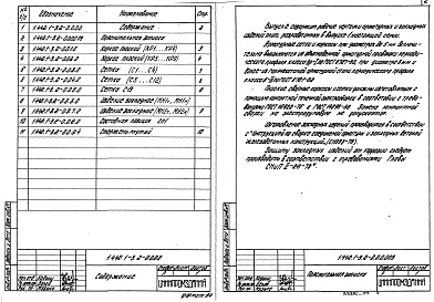 Состав альбома. Серия 1.442.1-3 ПлитыВыпуск 2 Предварительно напряженные плиты шириной 1,5 и 1,0 м. Арматурные и закладные изделия. Рабочие чертежи