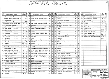 Состав альбома. Типовой проект 04-09-43Альбом 1 Общая часть (Н4268). Приемное устройство со складом сырья (Н4269). Дробильно-сортировочное отделение (Н4270)