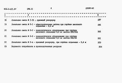 Состав альбома. Типовой проект 902-2-431.87Альбом 7 Сметы Часть 1, 2