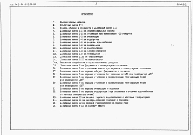 Состав альбома. Типовой проект 143-24-318.13.89Альбом 2 Сметы