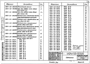 Состав альбома. Серия 1.424.1-5 КолонныВыпуск 6 Стальные связи по колоннам. Рабочие чертежи