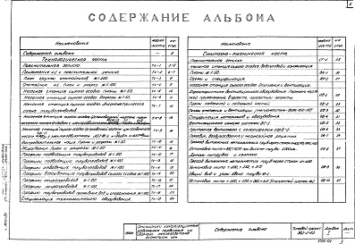 Состав альбома. Типовой проект 902-2-83Альбом 1 Технологическая и санитарно-техническая части.