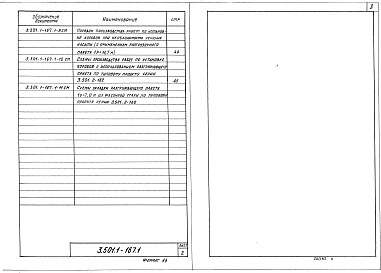 Состав альбома. Серия 3.501.1-167 ЖелезобетонныеВыпуск 1 Материалы для проектирования. Рабочие чертежи 