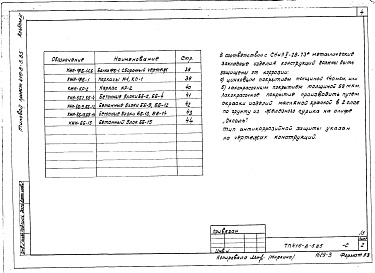 Состав альбома. Типовой проект 416-8-5.85Альбом 3 Железобетонные изделия