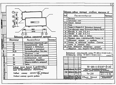 Состав альбома. Типовой проект 903-4-72.13.87Альбом 2 Раздел 2-1 Архитектурно-строительная часть
