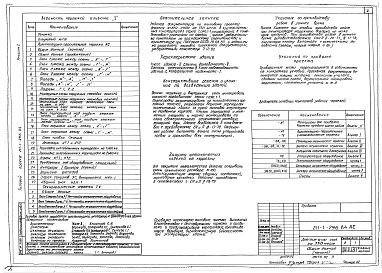 Состав альбома. Типовой проект 211-1-296.84Альбом 1 Архитектурно-строительные и технологические чертежи