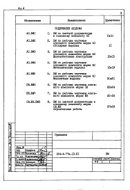 Состав альбома. Типовой проект 254-4-77м.13.91Альбом 4 Ведомости потребности в материалах