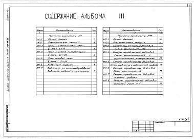 Состав альбома. Типовой проект 409-013-13.83Альбом 3  Силовое электрооборудование. Автоматизация технологических процессов.     