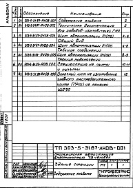 Состав альбома. Типовой проект 503-5-31.87Альбом 4 Техническая документация для заводов-изготовителей