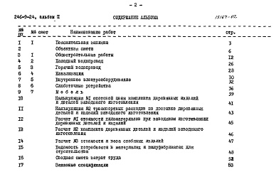 Состав альбома. Типовой проект 246-9-24Альбом 2 Сметы. Заказные спецификации