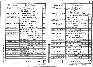 Состав альбома. Серия 1.020-1/87 КонструкцииВыпуск 2-16 Колонны из бетона класса В30 для зданий с высотой этажа 4,2 м. Рабочие чертежи