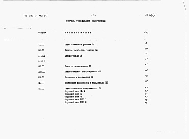 Состав альбома. Типовой проект 816-1-113.87Альбом 7 Спецификации оборудования