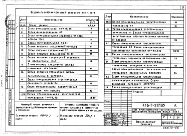 Состав альбома. Типовой проект 416-7-217.85Альбом 6 Автоматизация сантехсистем