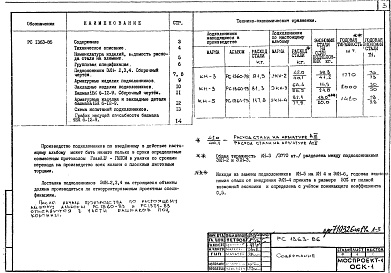 Состав альбома. Шифр РС 1363-86Альбом 1 Рабочие чертежи 