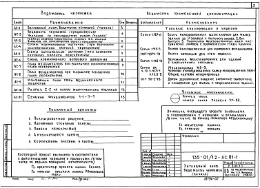Состав альбома. Типовой проект 135-027/1.2 Альбом 3 Элементы блокировки для т.п. 135-01/1.2, 135-02/1.2, 135-027/1.2, 135-028/1.2 (АС.01-1.1)